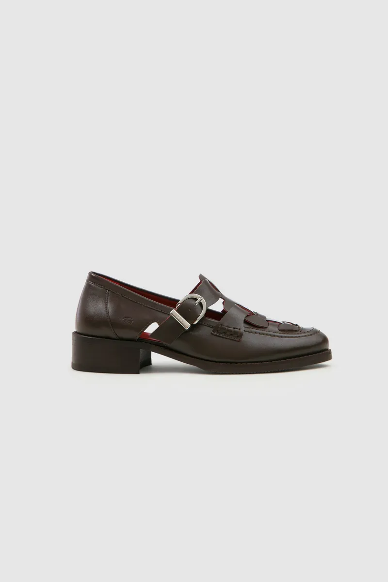 Prev Prev Herren vegan Loafers Unisex Dorothy Cherry Brownie, Dunkelbraun, – Produktbild 2 von 2