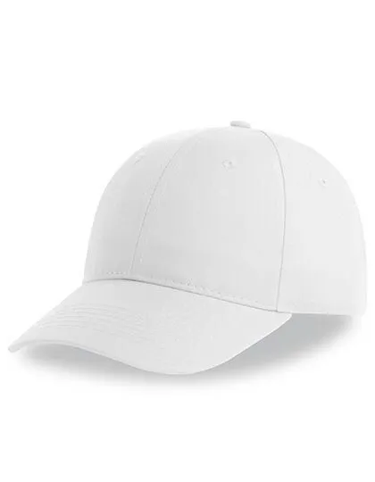 Atlantis Headwear Atlantis Headwear Recy Six Cap Klassische, strukturierte Baseballkappe, Geschwungener Schirm, Klettverschluss, Weiß, – Produktbild 1 von 3
