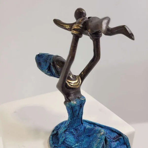 Moogoo Creative Africa Moogoo Creative Africa Bronze-Skulptur "Baby Party" by Karim Sana | versch. Farben und Größen, Blau, – Produktbild 2 von 2