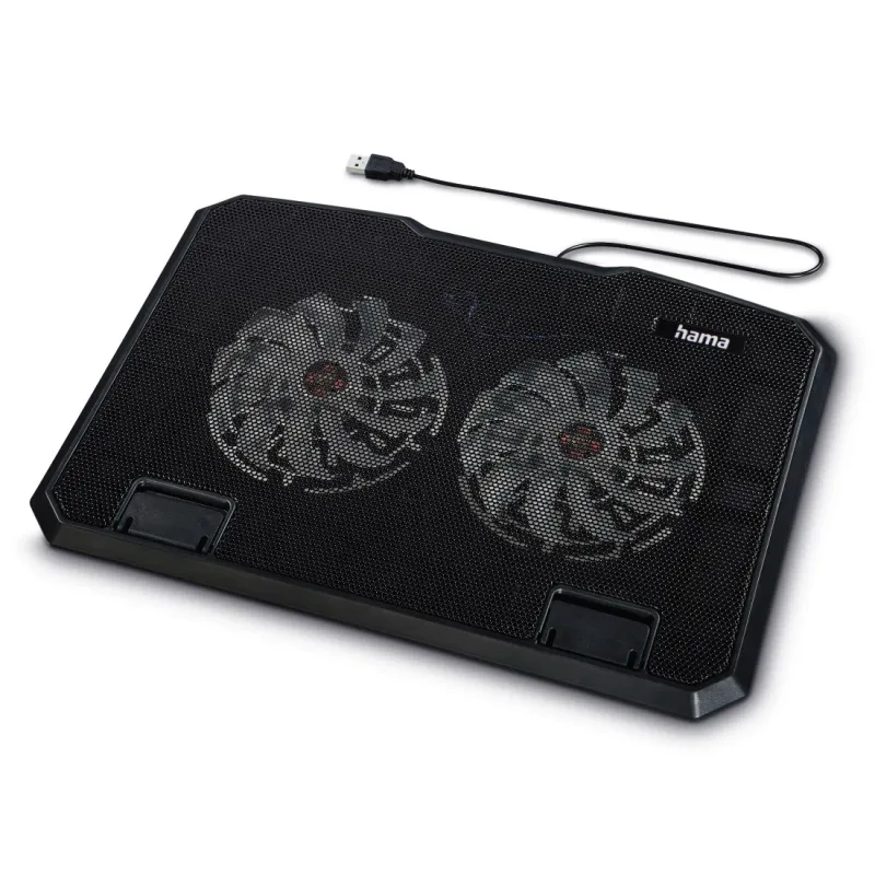 Hama Hama "Laptop-Kühler ""Black Metal"", neigbar, leise, 2 Lüfter, 40 cm (15,6""), Schw. (00126806)" – Produktbild 3 von 6