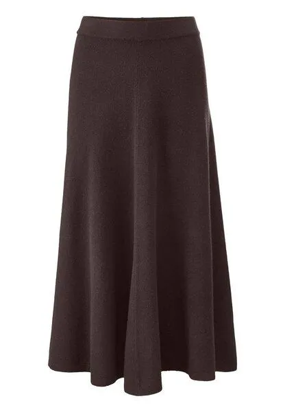 hessnatur hessnatur Strick Rock Midi Regular aus Bio-Schurwolle mit Kaschmir, Kakao braun, – Produktbild 3 von 4