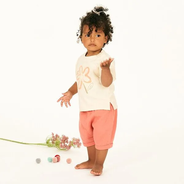 Sense Organics Sense Organics Baby Shorts, Modell CHARLIE, Pfirsichrosa, – Produktbild 1 von 4