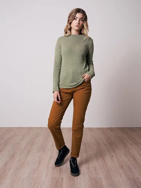 Bleed Bleed Wormseeker Pullover Damen Oliv – Produktbild 3 von 4