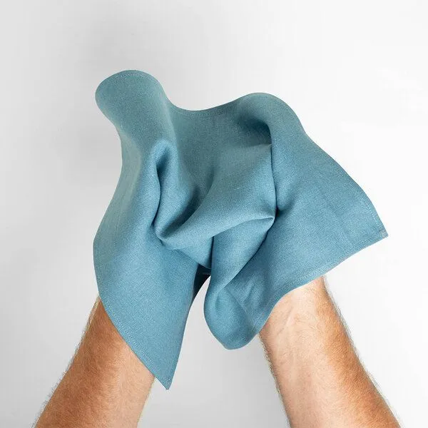 nahtur-design nahtur-design Leinen Gästehandtücher, Hellblau_06 (blau), – Produktbild 1 von 3