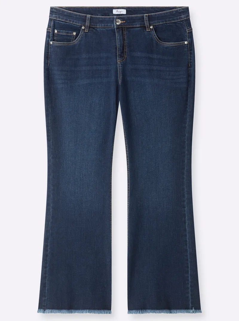 sheego Bootcut-Jeans blue-stone-washed, Blue-stone-washed, – Produktbild 1 von 2