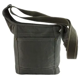 Domelo Domelo Damen Umhängetasche. Khaki grün wasserabweisende Hobo Tasche, gewachste Canvas Schultertasche – Produktbild 1 von 1