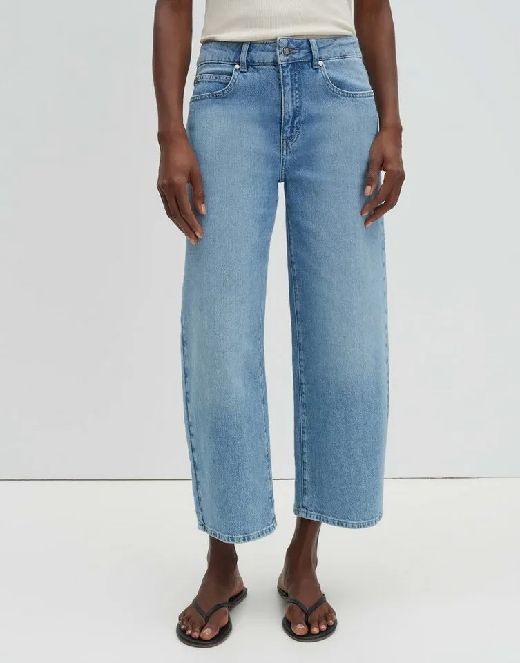 someday Relax-fit-Jeans Corah curved aus Lyocell-Denim Cropped mit Crinkle-Effekt für moderne Styles, Blau, – Produktbild 1 von 5