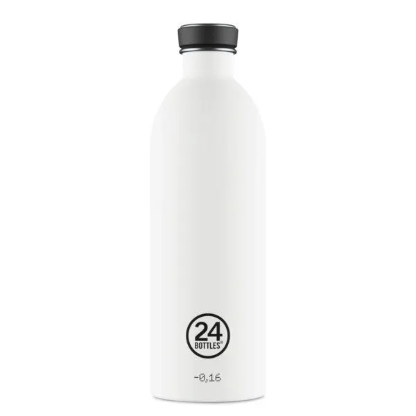 24bottles 24bottles 1l Edelstahl Trinkflasche, Weiß, – Produktbild 1 von 2