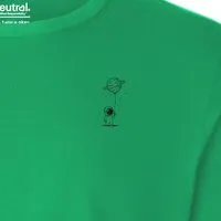 HANDGEDRUCKT HANDGEDRUCKT "Kosmokind" Männer Longsleeve, Green, – Produktbild 1 von 1