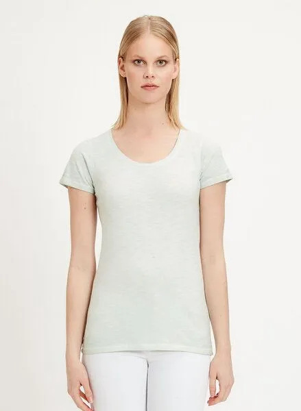 ORGANICATION ORGANICATION Garment Dyed T-Shirt aus Bio-Baumwolle, Water green, – Produktbild 1 von 4