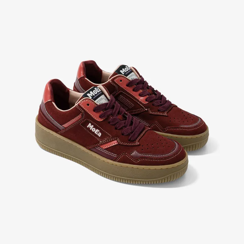 MoEa MoEa Herren vegan Sneaker Gen1 Grapes Vegan Suede Wine Dark Red, Dunkelrot, – Produktbild 2 von 2