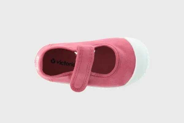 Victoria Victoria vegane Kinder-Klett-Ballerinas – Mercedes de Lona, Frambuesa (rosa), – Produktbild 4 von 4