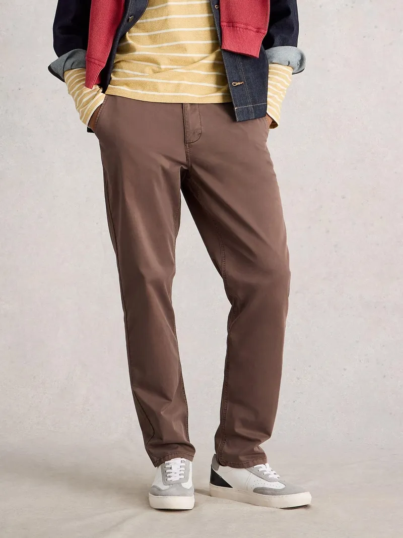 White Stuff Pantalon Chino Sutton En Coton Biologique - 34/R, Braun, – Produktbild 3 von 4