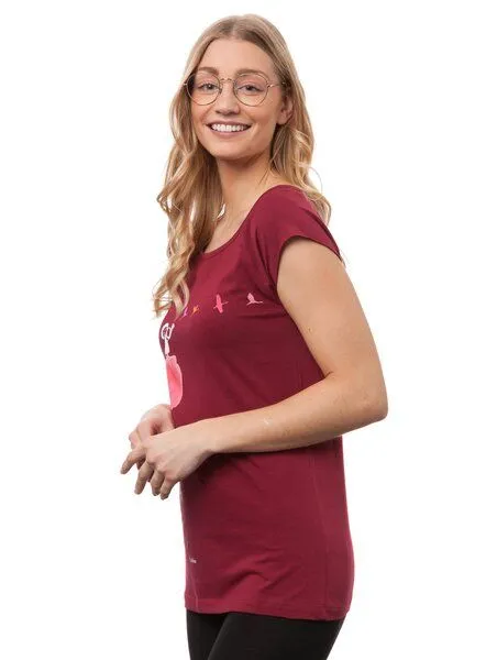 FellHerz FellHerz Damen T-Shirt Kranichzug Bio & Fair & Vegan – Produktbild 3 von 4