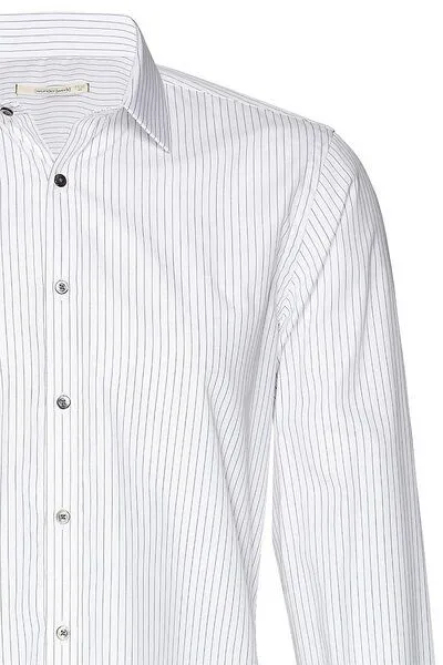 Wunderwerk Wunderwerk Herrenhemd aus Bio-Baumwolle "Metro shirt slim stripe male", Weiß (white with grey 13), – Produktbild 3 von 4