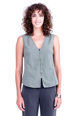 RAVENS VIEW IBIZA RAVENS VIEW IBIZA Damen vegan Weste Khaki Grün – Produktbild 1 von 1