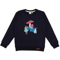 Walkiddy Baby Sweatshirt GOTS zertifiziert, Bio-Baumwolle, dunkelblau, „Wonderland“, Frontmotiv, weich & bequem – Walkiddy – Produktbild 1 von 1