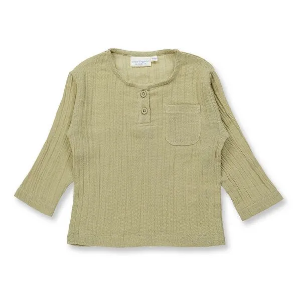 Sense Organics Sense Organics Kinder Langarmshirt, Modell PLIN, Helles schilfgrün, – Produktbild 1 von 4