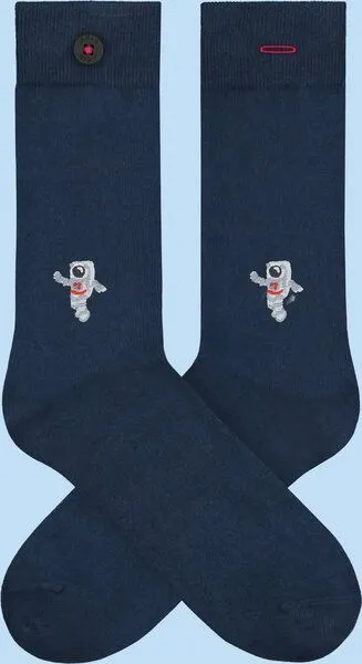 A-Dam A-Dam Socken mit Stickerei, Andre (dunkelblau), – Produktbild 2 von 4