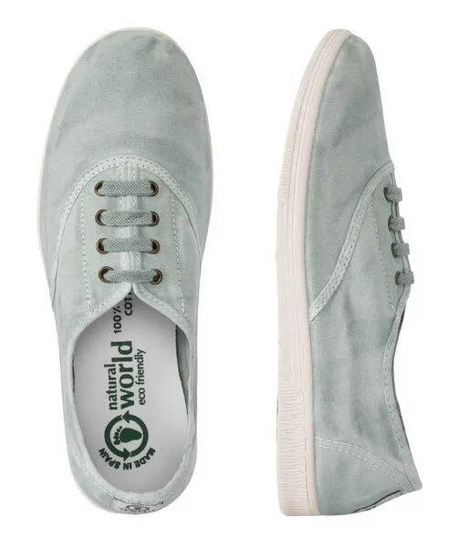 Natural World Natural World Vegan Damen Sneaker washed - Old Arum, Blau (aqua), – Produktbild 1 von 4