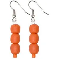 Global Mamas Ohrhänger "Pearls" aus Recycling Glas, Global Mamas, Ghana, Orange, – Produktbild 1 von 1