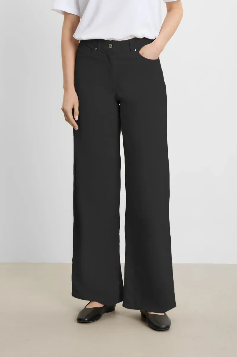 LAURIE LAURIE Damen vegan Hose Corduroy Carol Loose Schwarz, Schwarz, – Produktbild 2 von 2