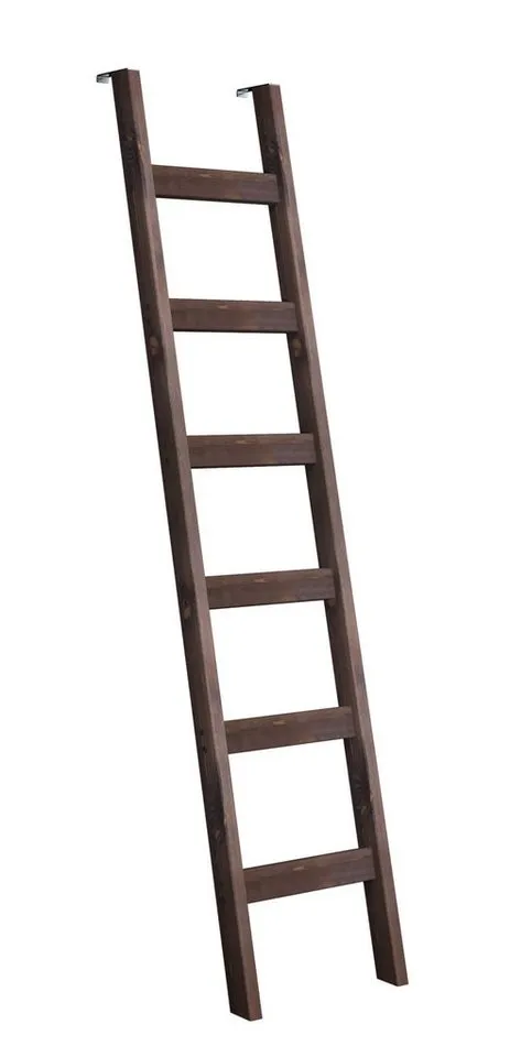 OTTO home Leiterregal Soeren Leiter B/T/H: 40/1,8/190 cm, massive Kiefer, FSC®-zertifiziert, passend für Regal Soeren Höhe 220 cm, funktionales Design, Braun, – Produktbild 4 von 4
