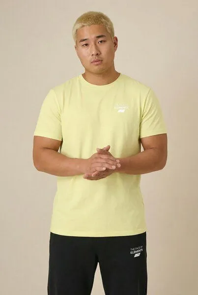 THE FACE OF ELEMENTS THE FACE OF ELEMENTS Airy - Regular Fit T-Shirt aus 100% Bio-Baumwolle, Lime (gelb), – Produktbild 4 von 4