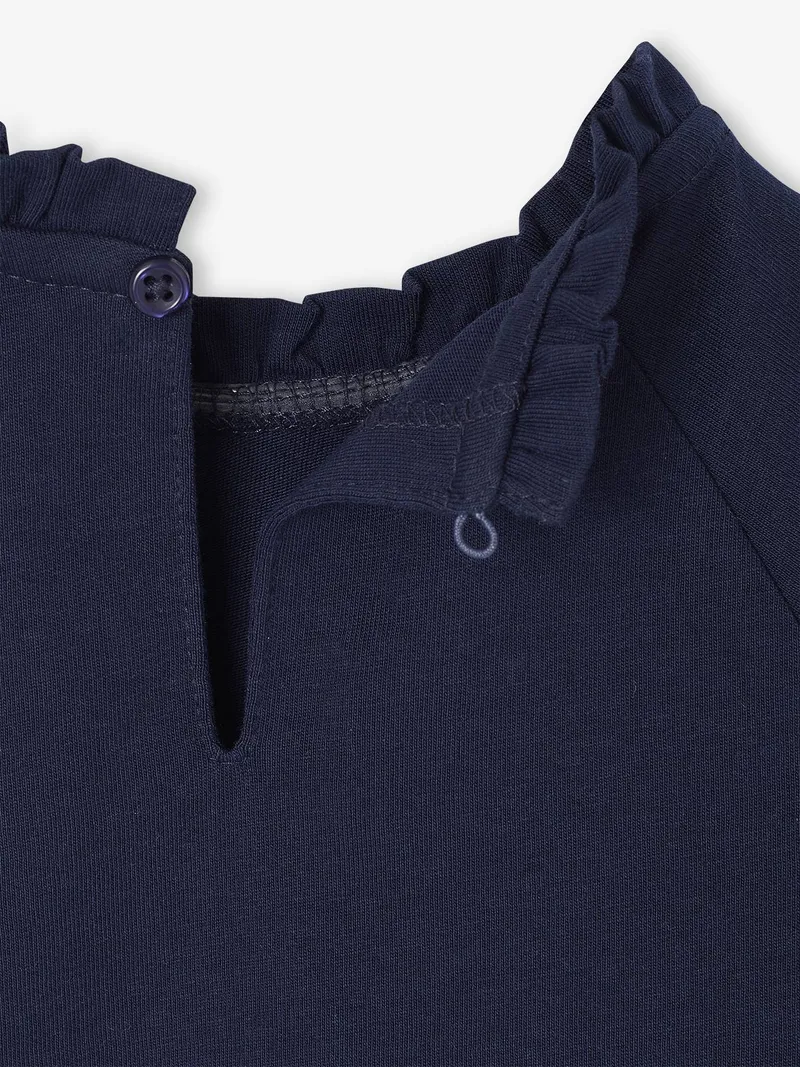 Vertbaudet Mädchen Langarm-Blusenshirt mit Lochstickerei, Marine, – Produktbild 3 von 3