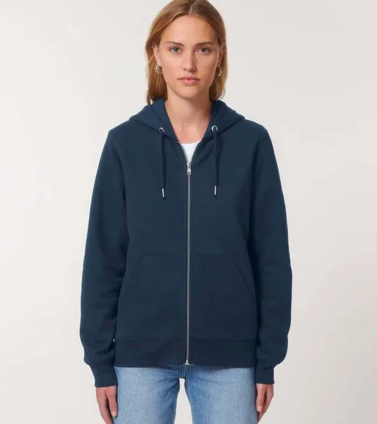 Gary Mash GARY MASH Zipjacke mit Kapuze, Unisex aus Biobaumwolle, Blau, – Produktbild 4 von 4