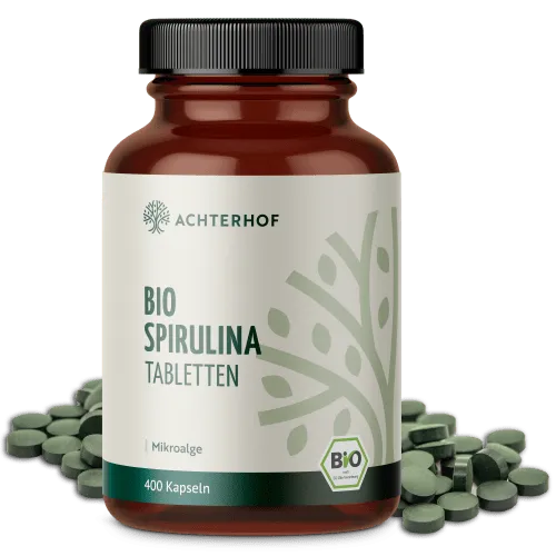 vom Achterhof Spirulina Algen Tabletten Bio (400 Tabletten) – Produktbild 1 von 1