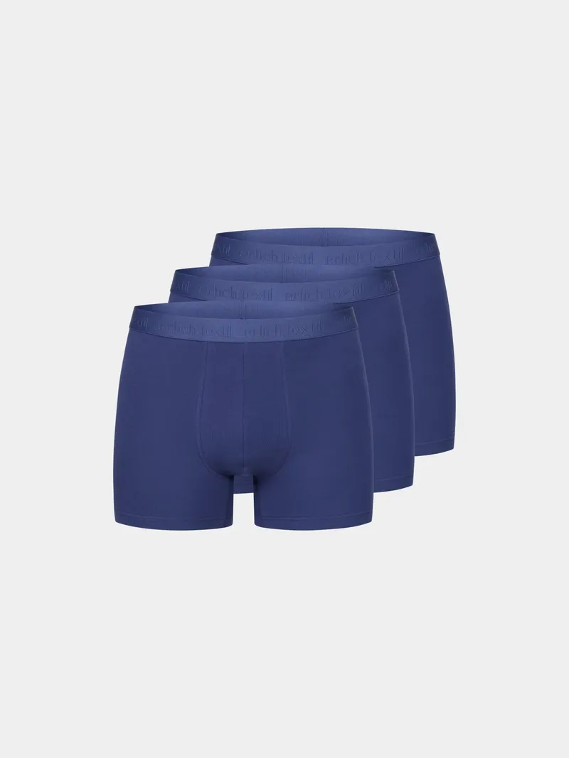 erlich textil erlich textil Casual Cotton Pants im 3er Pack, enge Boxershorts aus Bio-Baumwolle, made in Europe, Nachtblau, – Produktbild 7 von 7