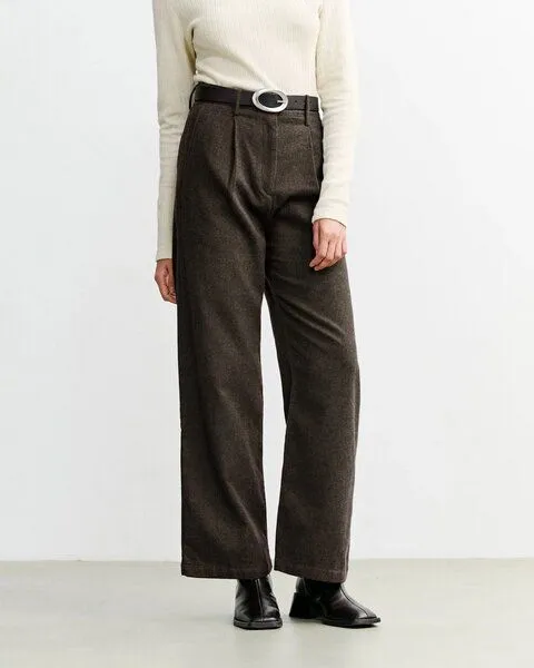 Rotholz Rotholz - Hose Flannel Pantalone Women, Braun (black brown), – Produktbild 4 von 4