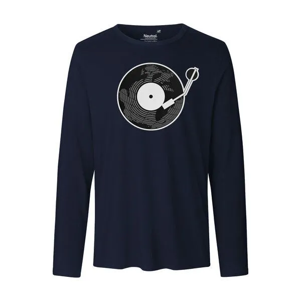 HANDGEDRUCKT HANDGEDRUCKT "Scratch it!" Männer Longsleeve, Navy, – Produktbild 2 von 3