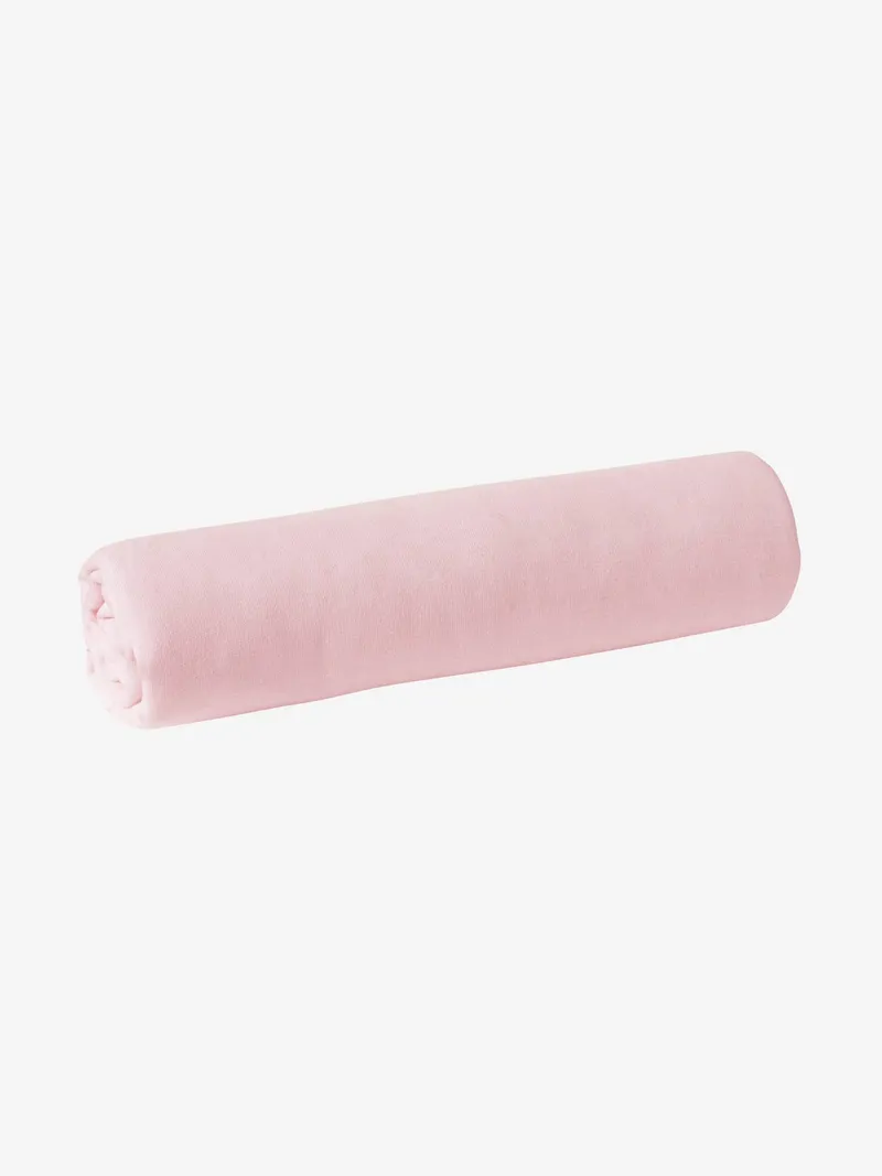 Vertbaudet 2er-Pack Baby Spannbettlaken, Zartrosa+weiß, – Produktbild 2 von 2