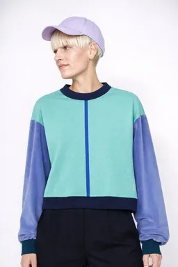 ein garten Studios ein garten Studios Boxy Basic Sweater Color Block – Produktbild 1 von 1