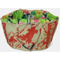 REFISHED fair fashion REFISHED fair fashion Tasche 'SOULMATE WATERPROOF' Limitierte Edition! - upcycelte Zementsäcke, #cement beige-grün-rot/hawaii, – Produktbild 2 von 5