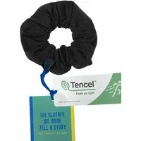 nice to meet me nice to meet me Scrunchie . TENCEL®, Deep black, – Produktbild 1 von 1