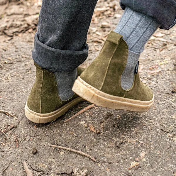 LANGBRETT LANGBRETT PLD boots wildleder, Moosgrün (grün), – Produktbild 3 von 4