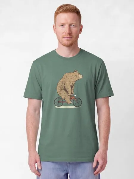 watapparel watapparel T-Shirt Unisex Fahrradbär, Green bay, – Produktbild 2 von 2