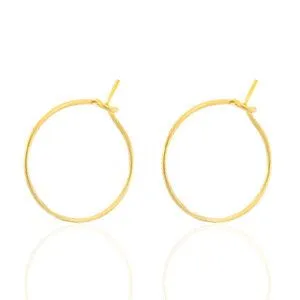 ELEKTROPULLI Feine Creolen in 15mm von Elektropulli, Gold, – Produktbild 1 von 1