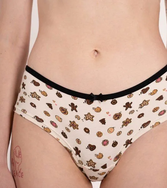Gary Mash GARY MASH 2er-Set Damen Hipsters aus Biobaumwolle, Cookies + schwarz, – Produktbild 4 von 4