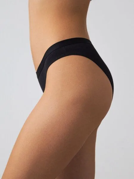Honest Basics Honest Basics Damen Slips 3er-Pack aus Bio-Baumwolle, Schwarz, – Produktbild 5 von 5