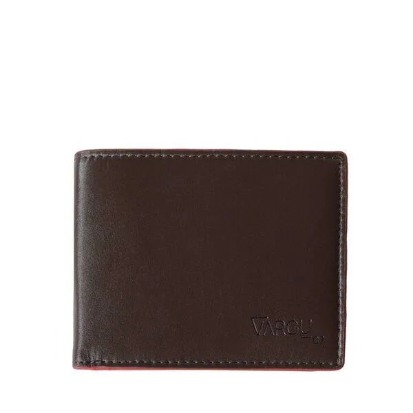 Vargu Vargu Echtleder Geldbörse TERO 1, Brown - red, – Produktbild 1 von 4