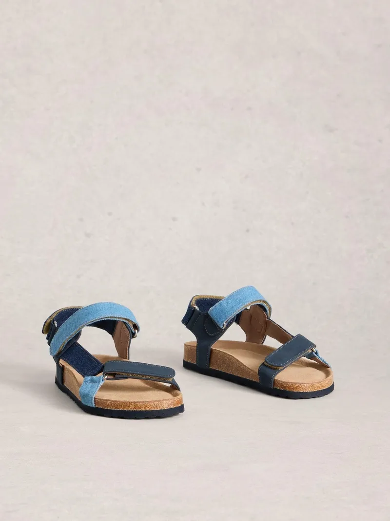White Stuff Trekking Sandalen mit Fußbett - 38, Denim multi, – Produktbild 2 von 4
