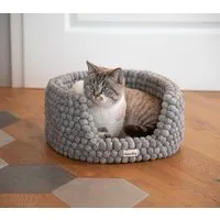 naturling naturling Filzkugel Katzenliege 40x20cm doppellagig aus 100% Schurwolle, Grau, – Produktbild 1 von 1