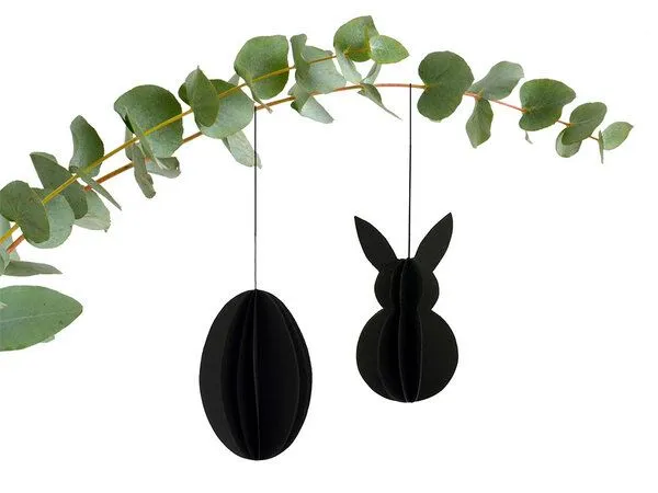 renna deluxe renna deluxe Osterdeko zum Aufhängen handgefertigt, Schwarz, – Produktbild 4 von 5