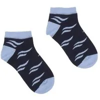 Walkiddy Kinder Sneaker-Socken Bio-Baumwolle Walkiddy „Mpack“ Orange/Navy, GOTS zertifiziert, kurze Sportsocken für Jungen & Mädchen, atmungsaktiv, elastisch, ideal für Turnschuhe, Alltag, Sport und Kindergarten – Produktbild 1 von 1