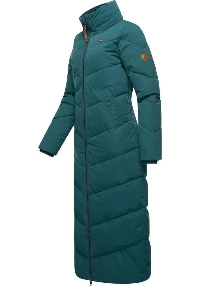 ragwear ragwear Wintermantel Rebelka Extralong wasserdichter Winterparka mit abnehmbarer Kapuze, Grün, – Produktbild 3 von 4