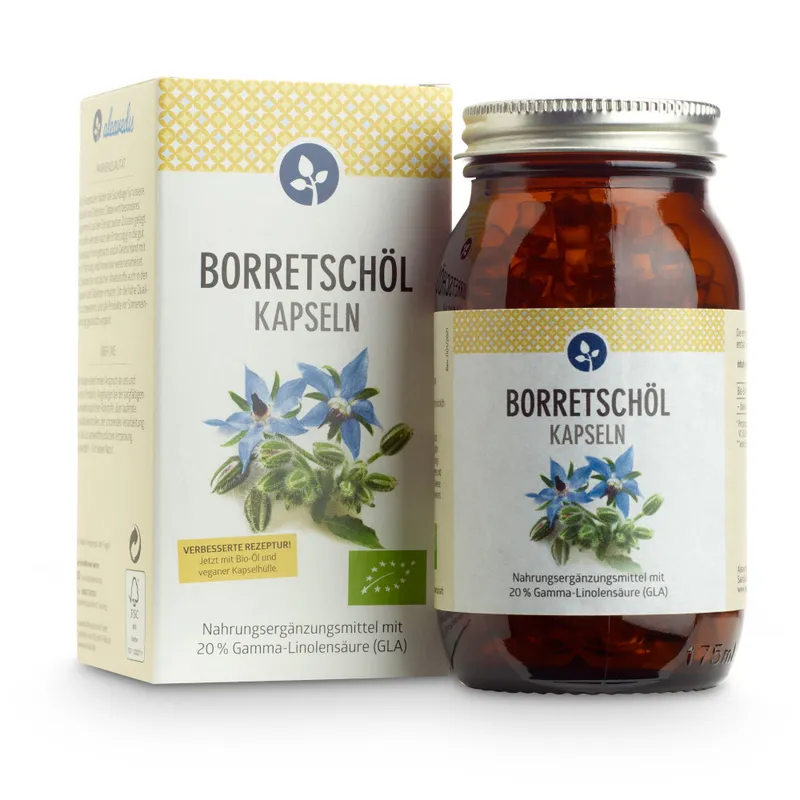Aleavedis Naturprodukte Aleavedis Naturprodukte Borretschöl 500 Mg Kapseln Bio Vegan – Produktbild 2 von 2